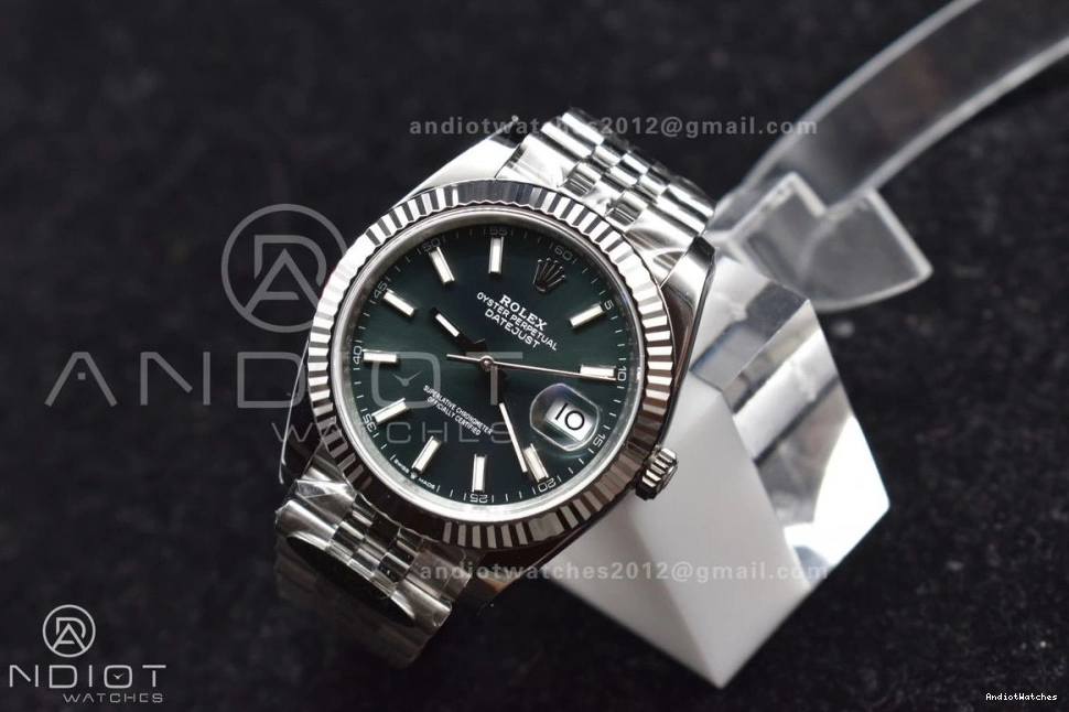 1:1 Bracelet Dial GoodFit Clean 126334 41 DateJust Steel 405 Best Stick 904L Edition VR Green on Jubilee 1218